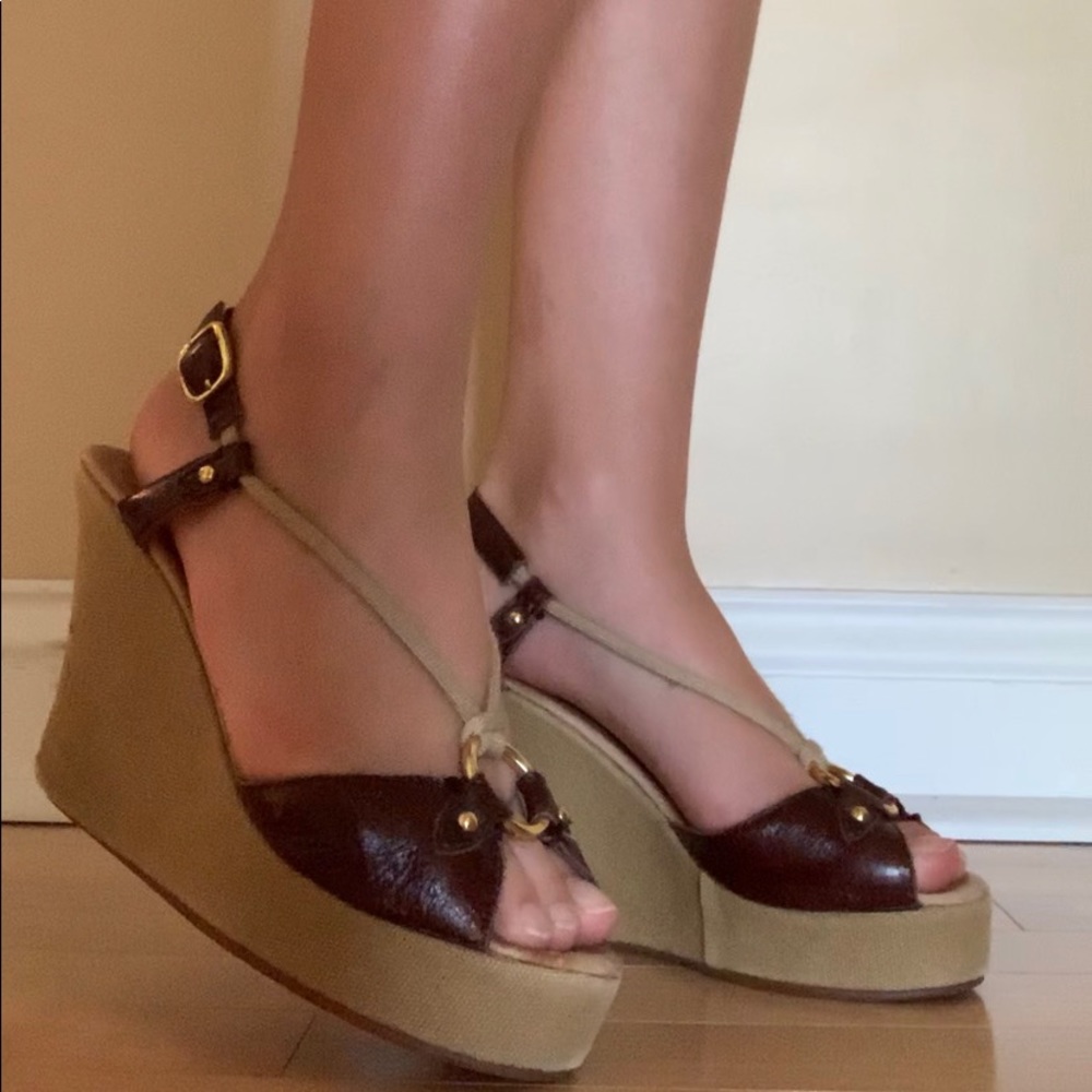 Charlotte Ronson wedge platform sandles
